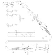 maquinas-online.es MB 24 KD refrigerado por gas de 4 m con pulsador - Antorcha de soldadura MIG/MAG