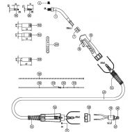 maquinas-online.es MB 25 AK / 3 m con pulsador - Antorcha de soldadura MIG/MAG