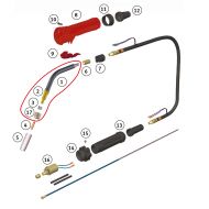 maquinas-online.es SMB 15 Flex, 3 m con pulsador - Antorcha de soldadura MIG/MAG