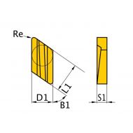 maquinas-online.es Insertos de reemplazo HM ISO KNUX160405R - Insertos de reemplazo HM