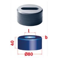 maquinas-online.es Troquel de orificio largo No.80 12.0 x 46.0 mm - Troquel ranurado para punzonado de agujeros Mubea