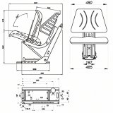 maquinas-online.es Asiento plegable del asiento del tractor ST 13DS-05